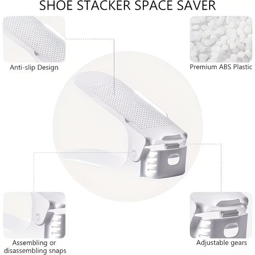 15pcs adjustable double layer shoe rack organizer space